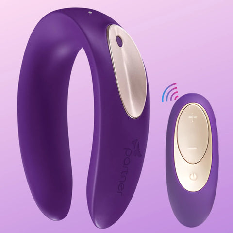 Double Plus Remote U Formlu Kumandalı Partner Vibratör – Mor