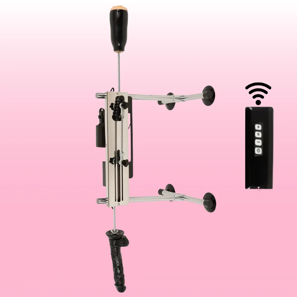 Double Sided Çift Taraflı Seks Makinesi – 2 Dildo ve Mastürbatör