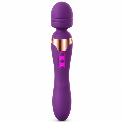 Double Vibro Çift Taraflı Top Başlıklı Masaj Vibratörü – Mor