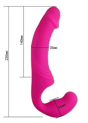 Aphrodisia Double Rider Strapless Strap-on Vibratör Pink