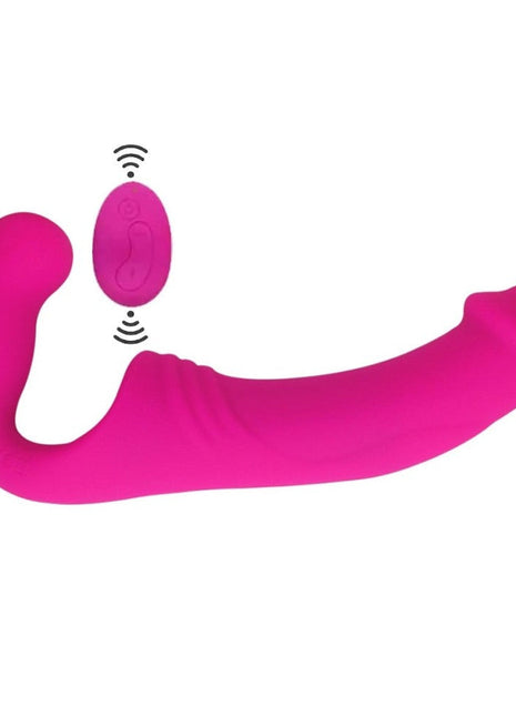 Aphrodisia Double Rider Uzaktan Kumandalı Strapless Strap-On Vibratör Pink