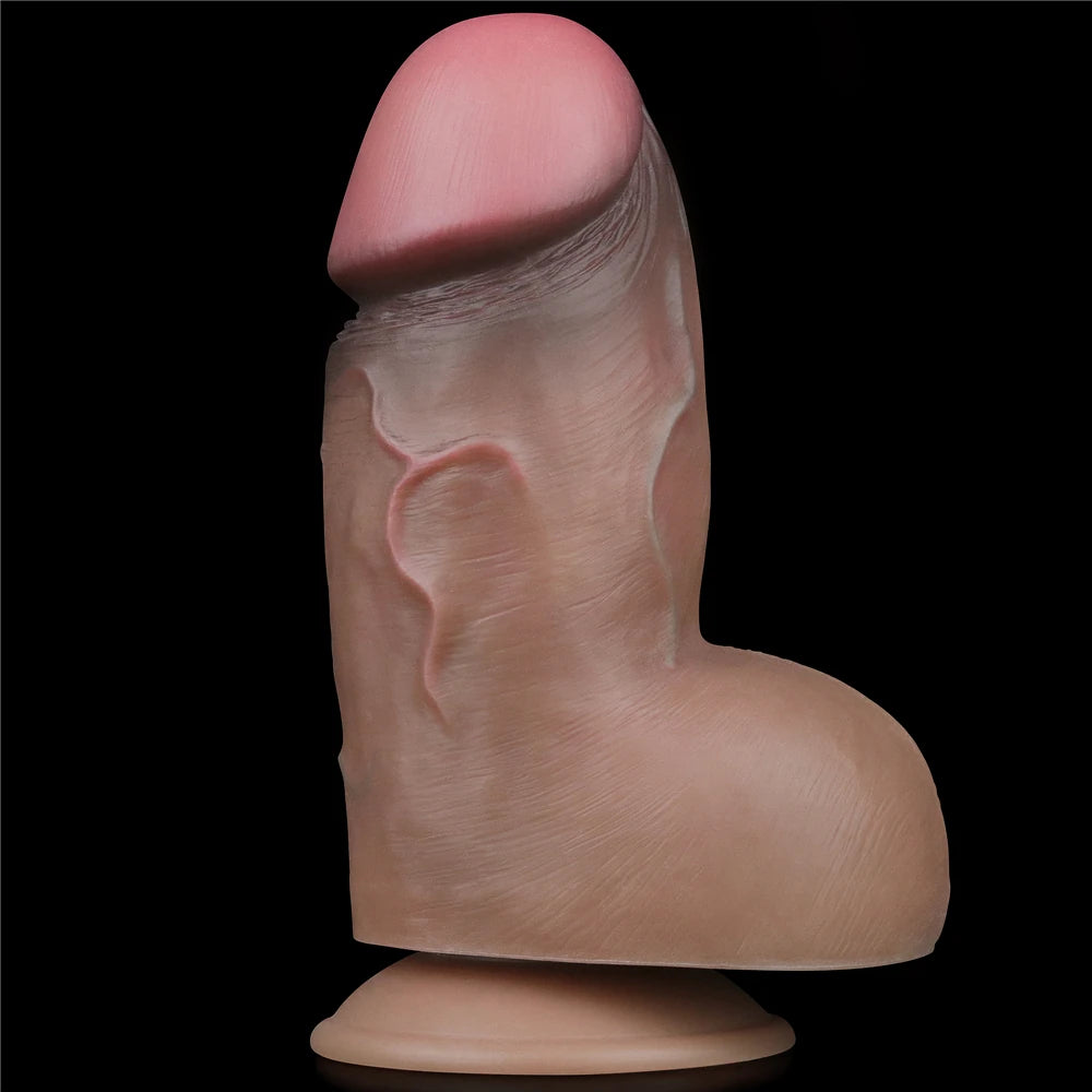 Dual Layered 18 cm kalın realistik penis – görsel 4