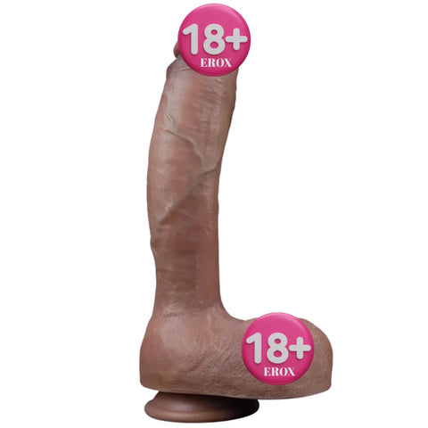 Dual Layered 27 cm Çift Katmanlı Platin Silikon Realistik Penis