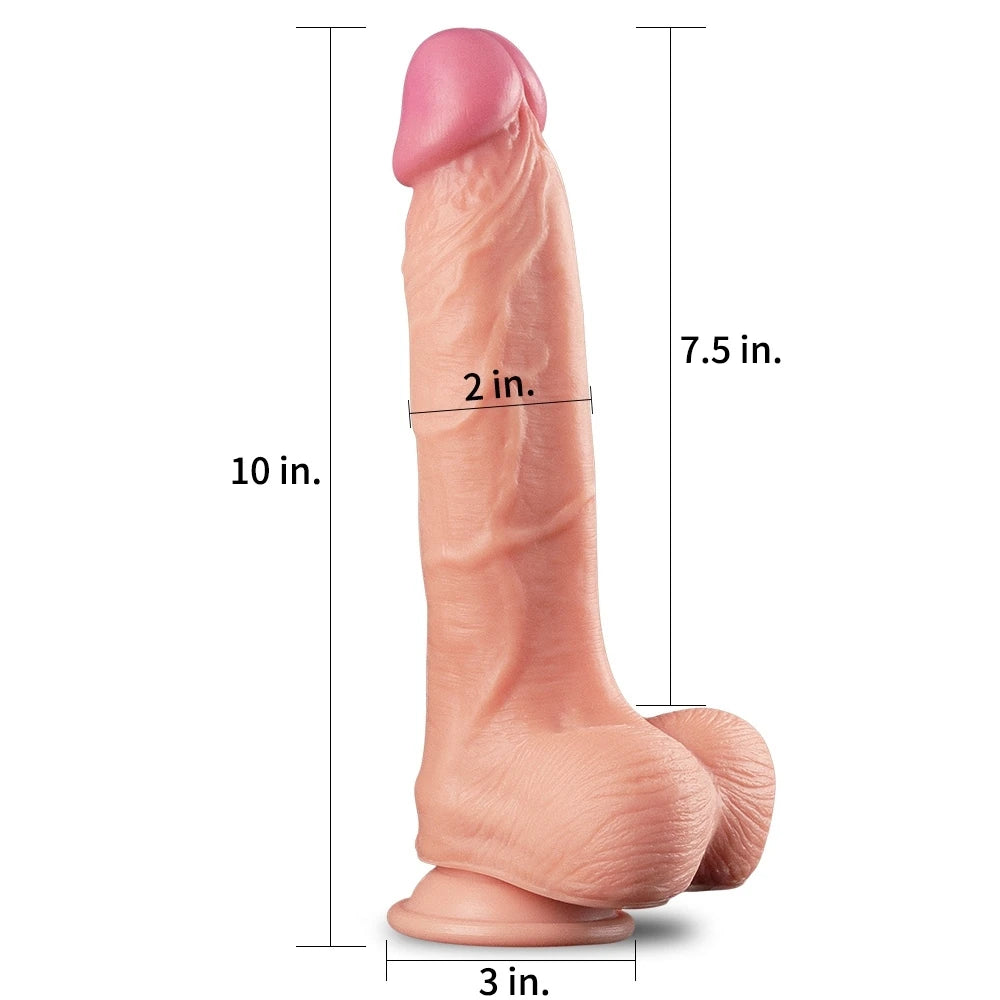 Dual Layered Cock 25 cm realistik penis – görsel 3