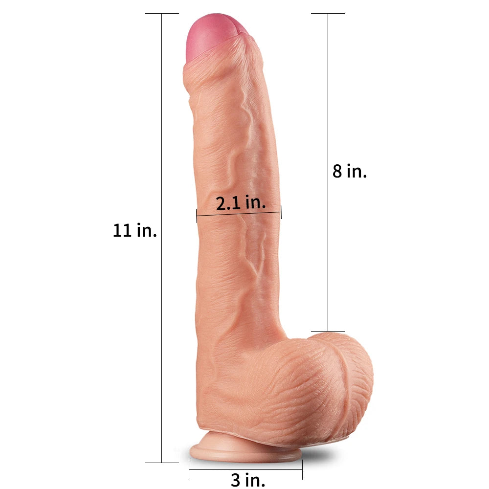 Dual Layered Cock 28 cm realistik penis – görsel 3