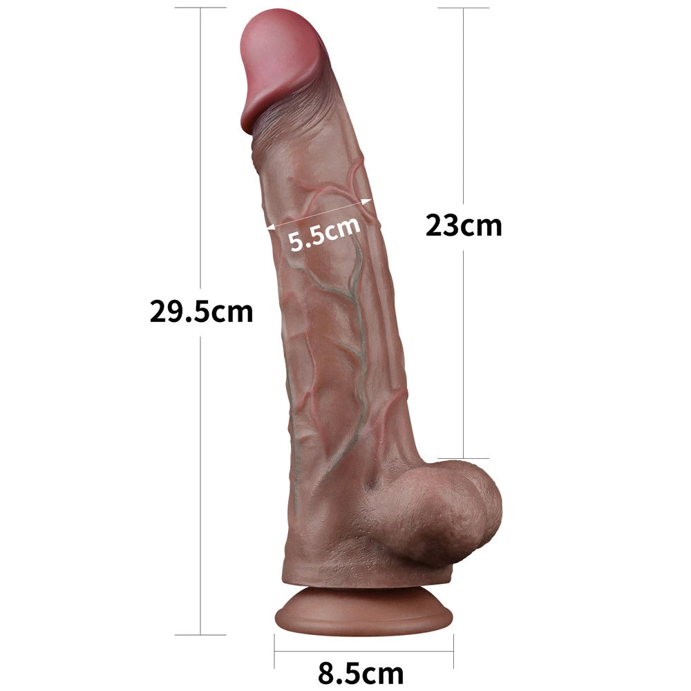 Dual Layered Cock 29,5 cm realistik penis – görsel 2
