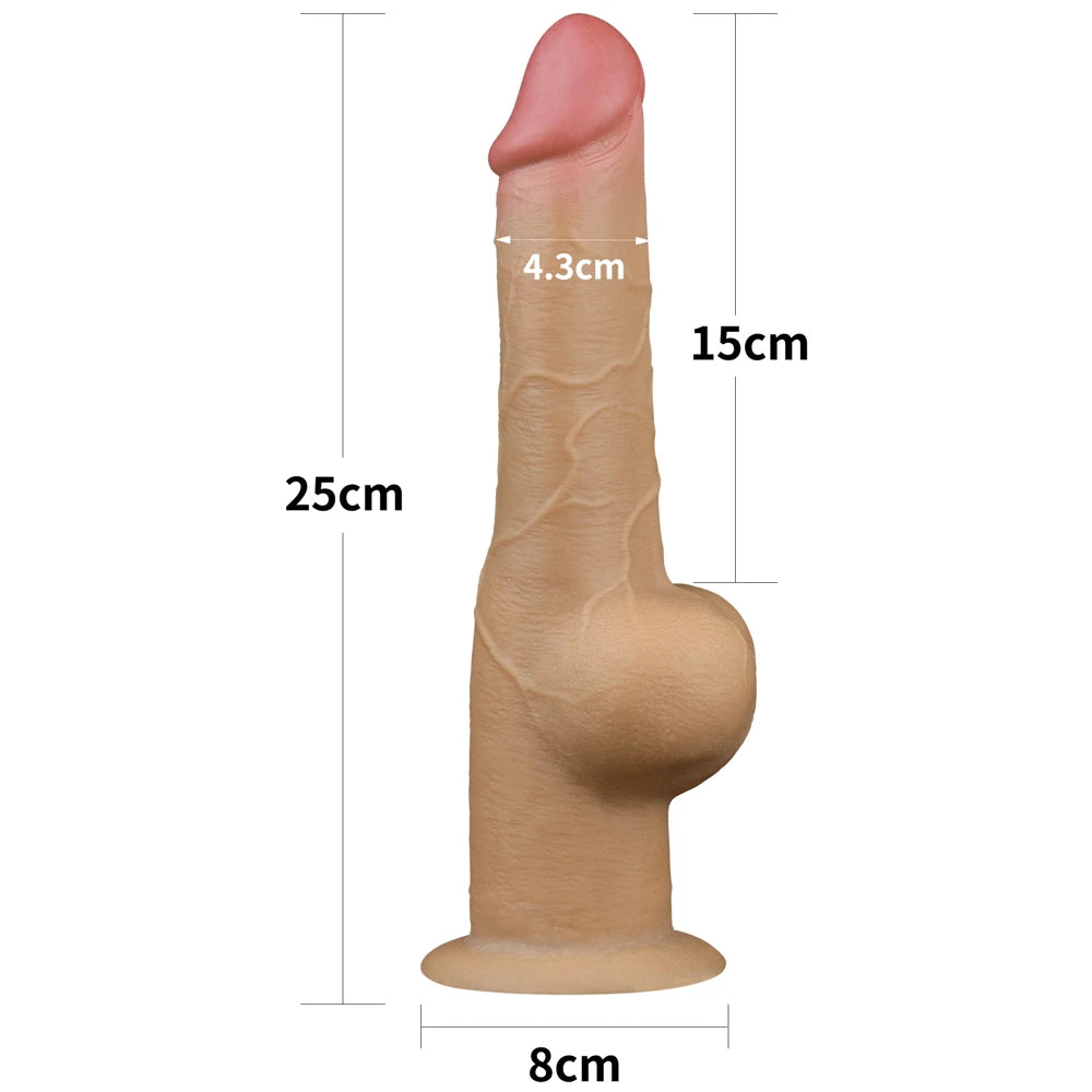 Dual Layered Handle Cock 25 cm saplı realistik penis – görsel 3