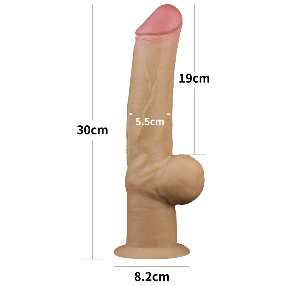 Dual Layered Handle Cock 30 cm saplı realistik penis – görsel 3