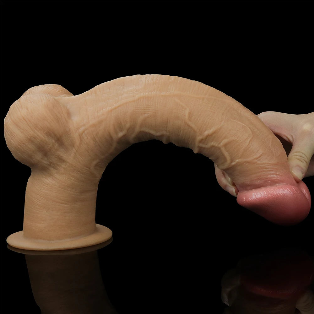 Dual Layered Handle Cock 32,8 cm saplı realistik penis – görsel 5