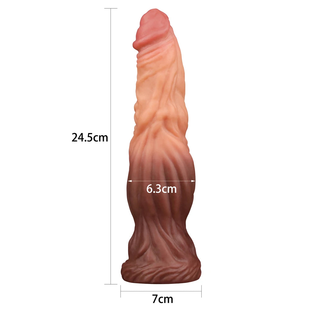 Dual Layered Monster 24,5 cm realistik dildo – görsel 3