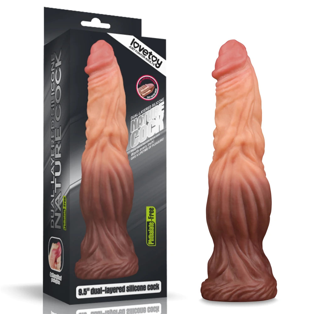 Dual Layered Monster 24,5 cm realistik dildo – görsel 4