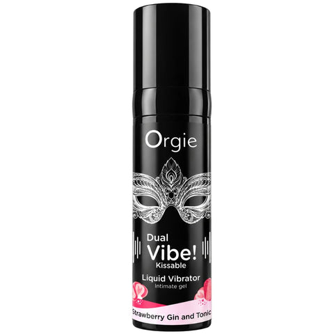 Dual Vibe Çilek Cin Tonik Aromalı Öpülebilir Likit Vibratör Jel 15 ml