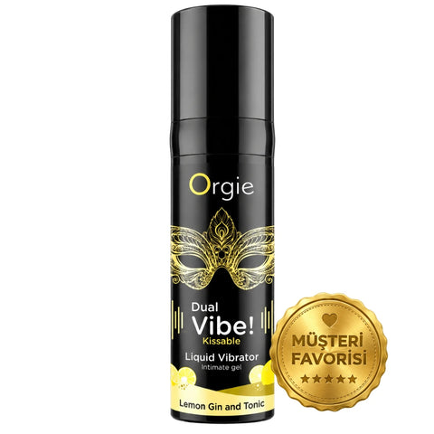 Dual Vibe Limon Cin Tonik Aromalı Öpülebilir Likit Vibratör Jel 15 ml