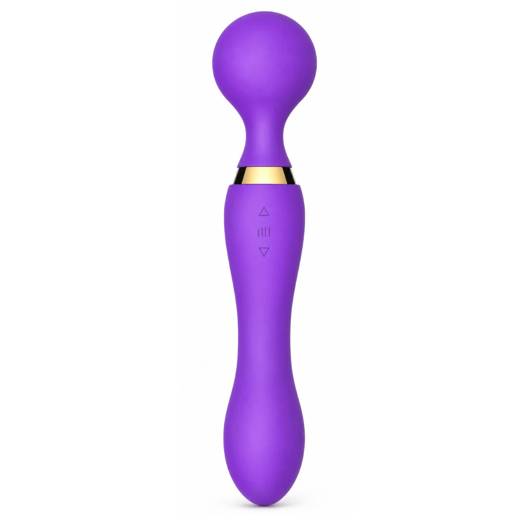 Duo Wave Çift Başlıklı 20 Fonksiyonlu Wand Vibratör – Mor