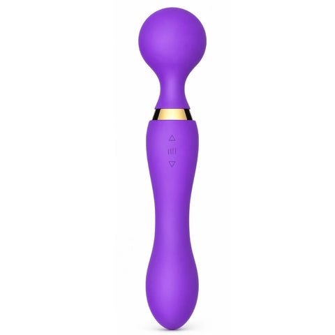 Duo Wave Çift Başlıklı 20 Fonksiyonlu Wand Vibratör – Mor