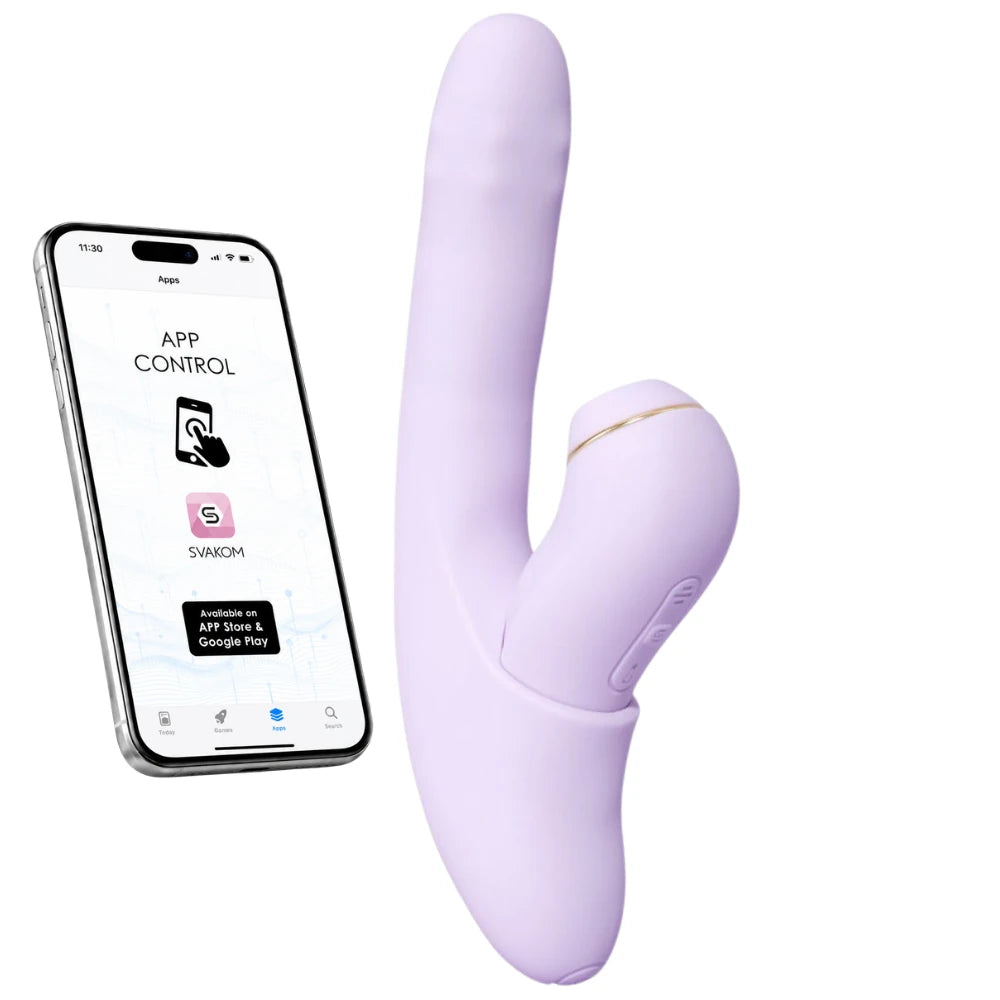 DuoGlow ısıtmalı itme hareketli rabbit vibratör – görsel 1