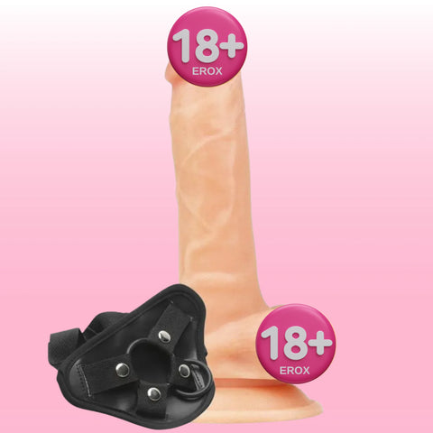 Easy Strapon Esnek Kemerli Realistik Penis – 20 cm