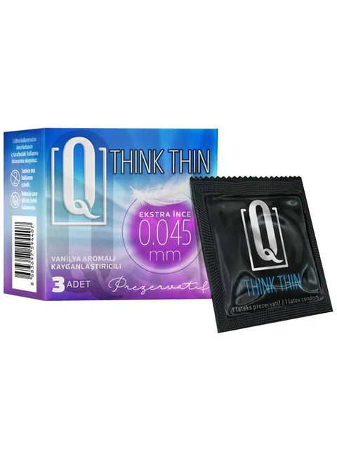 Ekstra İnce Prezervatif 0,045 mm, Vanilya Aromalı 3'lü Paket