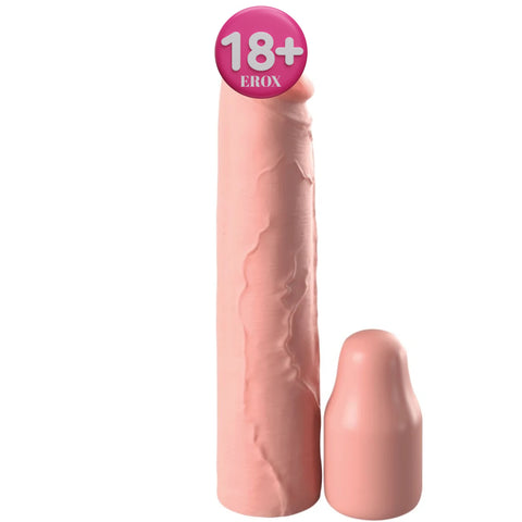 Elite 1 İnç Uzatmalı Realistik Silikon Penis Kılıfı