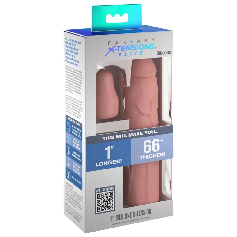 Elite 1 inç uzatmalı silikon penis kılıfı – görsel 4