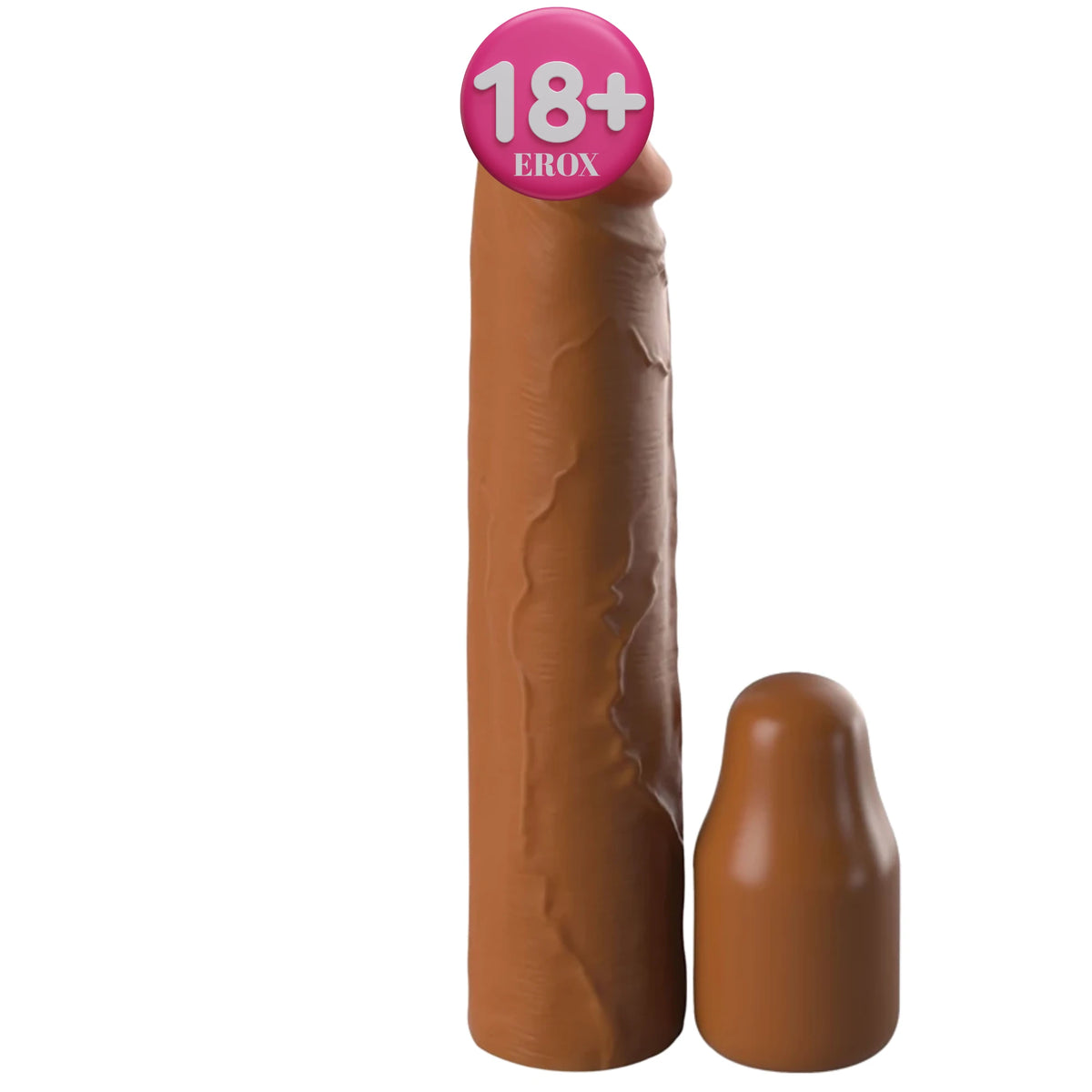Elite 2 inç uzatmalı silikon penis kılıfı – Brown – görsel 5
