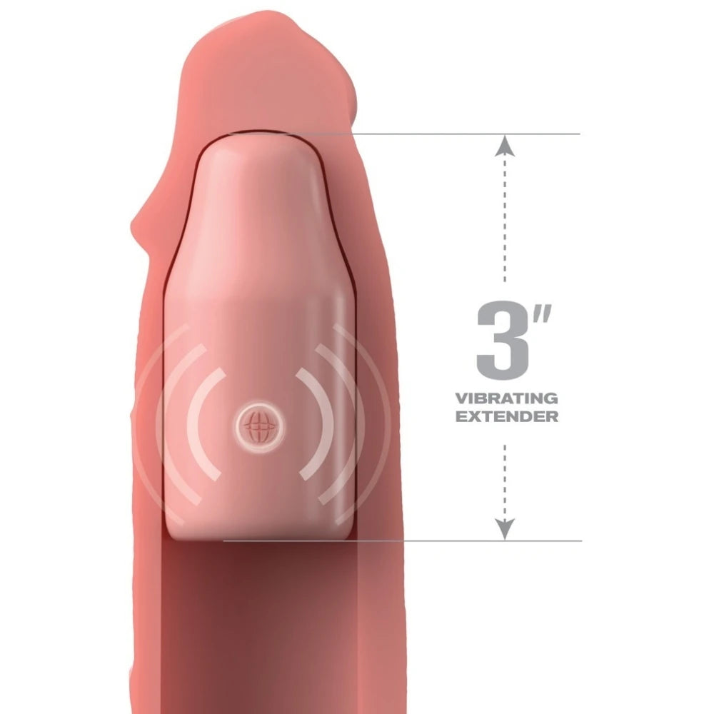 Elite Vibrating 3 inç titreşimli penis kılıfı – Flesh – görsel 4