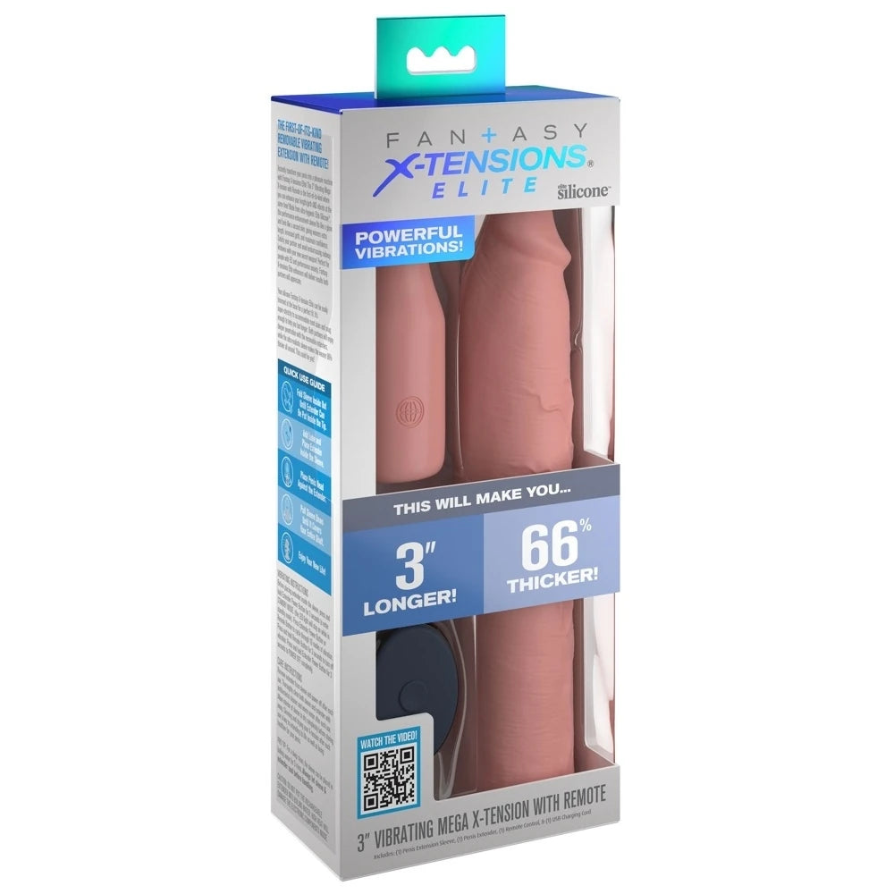 Elite Vibrating 3 inç titreşimli penis kılıfı – Flesh – görsel 5