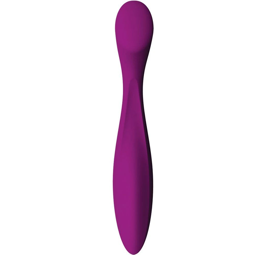 Ella Çift Uçlu Mat Silikon G-Noktası Dildosu – Deep Rose