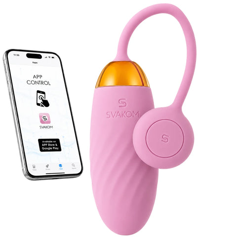 Ella Neo LED Göstergeli Uygulama Kontrollü Yumurta Vibratör – Pembe