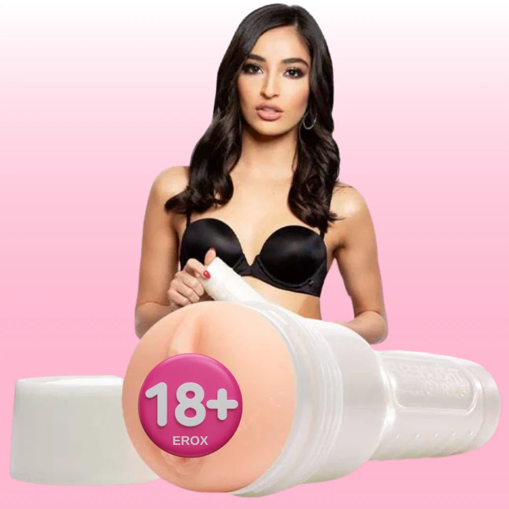 Emily Willis Squirt Çizgili Tünelli Vajina Mastürbatör – Bej
