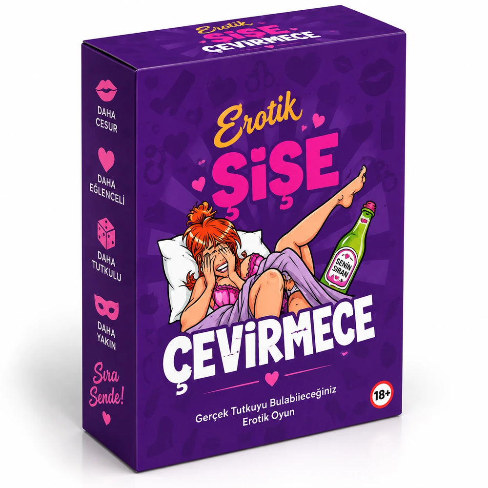 Erotik Şişe Çevirmece Oyun Seti – 50 Kart, 3 Zar
