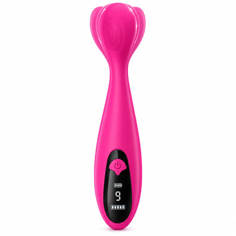 Esnek Başlıklı LCD Ekranlı Şarjlı G-Noktası Vibratörü – Rose Pembe