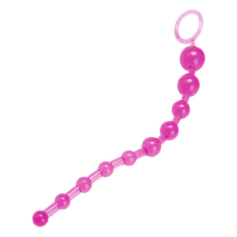 Esnek Silikon Boncuklu Anal Oyuncak 18,5 cm – Pembe