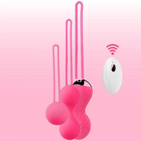 Exuis Balls Set Kumandalı Titreşimli Kegel Topu Seti – Pembe