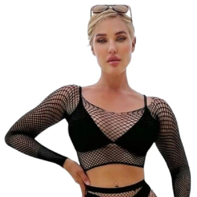 File Büstiyer Görünümlü Seksi Vücut Çorabı