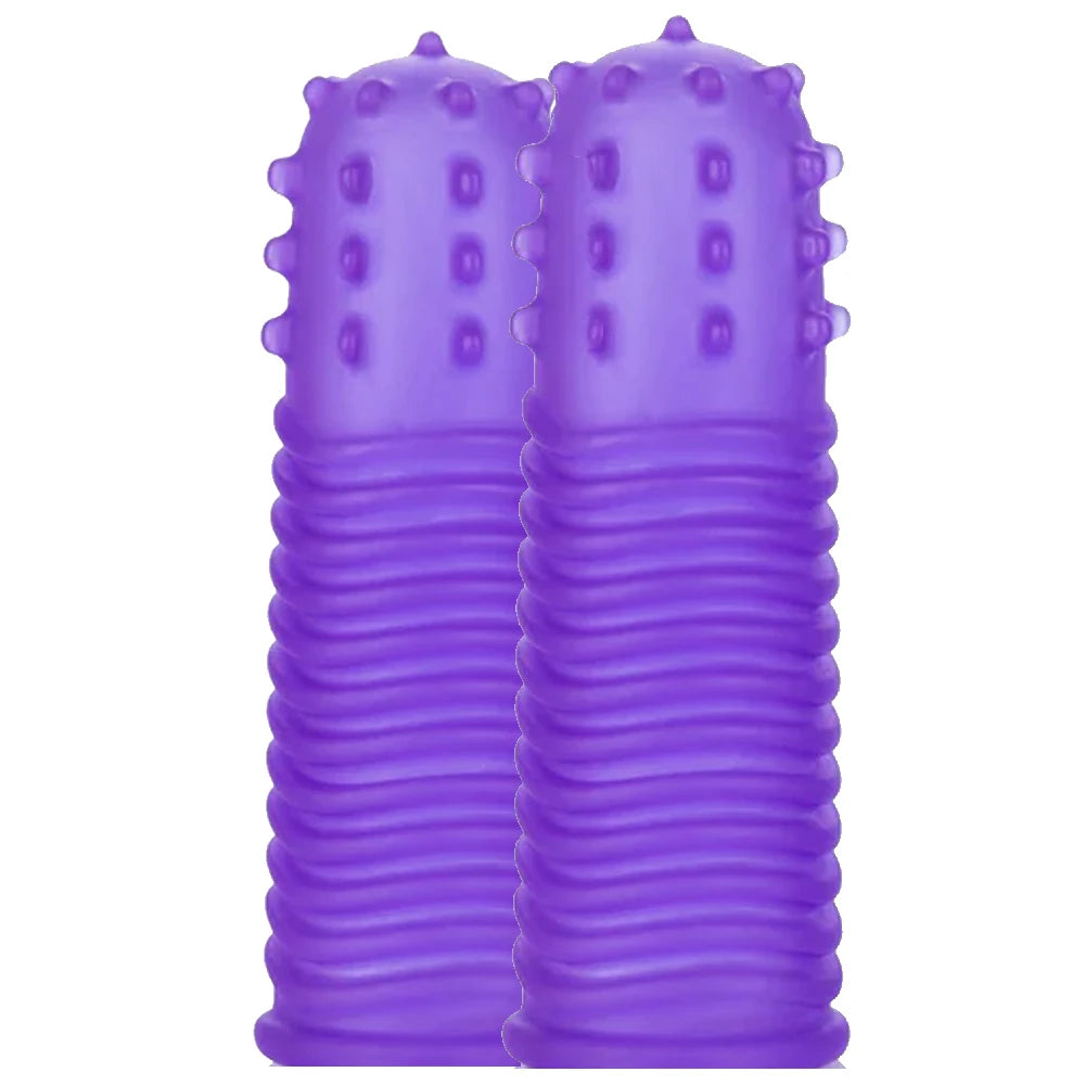 Finger Tingler Nervürlü Parmak Kılıfı Seti – Mor