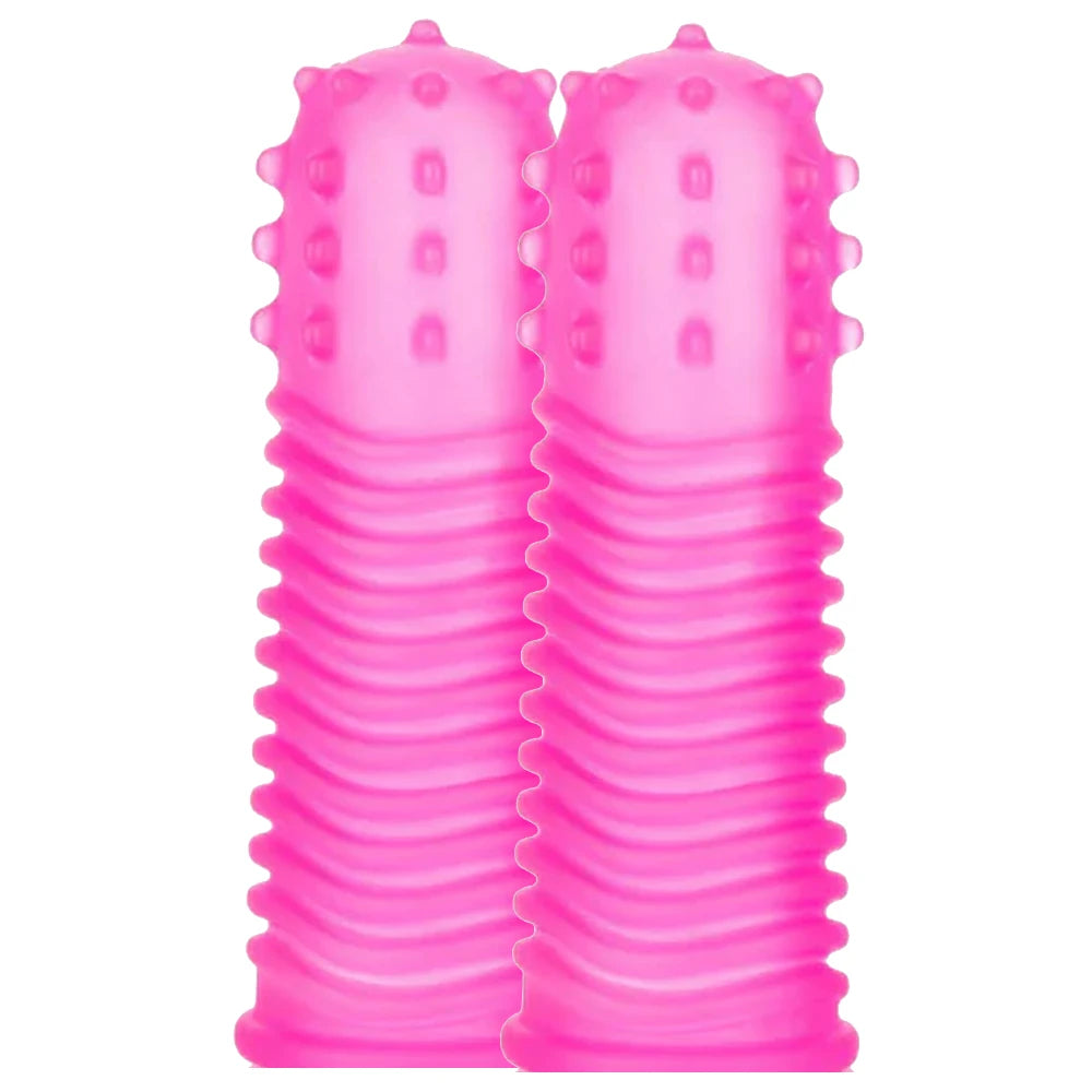 Finger Tingler Nervürlü Parmak Kılıfı Seti – Pembe