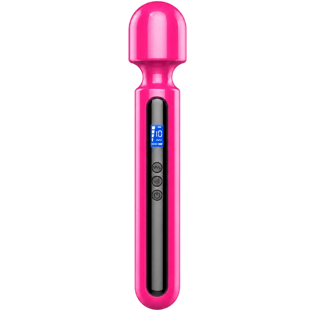 Flexible Head LED Göstergeli Esnek Masaj Wand – Pembe