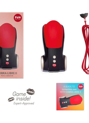 Fun Factory Cobra Libre II Head of Penis Stimulator Zwart Rood Masturbator