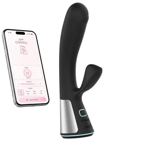 Fuse Telefon Kontrollü Dokunma Sensörlü Rabbit Vibratör – Siyah