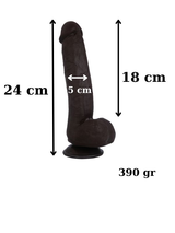 24 cm melez kıkırdaklı geniş çaplı dildo – görsel 2