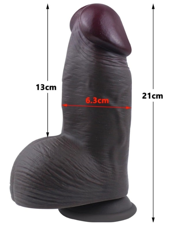 geniş çaplı vakum tabanlı silikon dildo – görsel 2