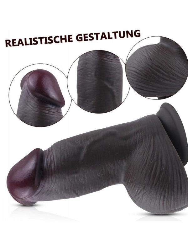 geniş çaplı vakum tabanlı silikon dildo – görsel 4