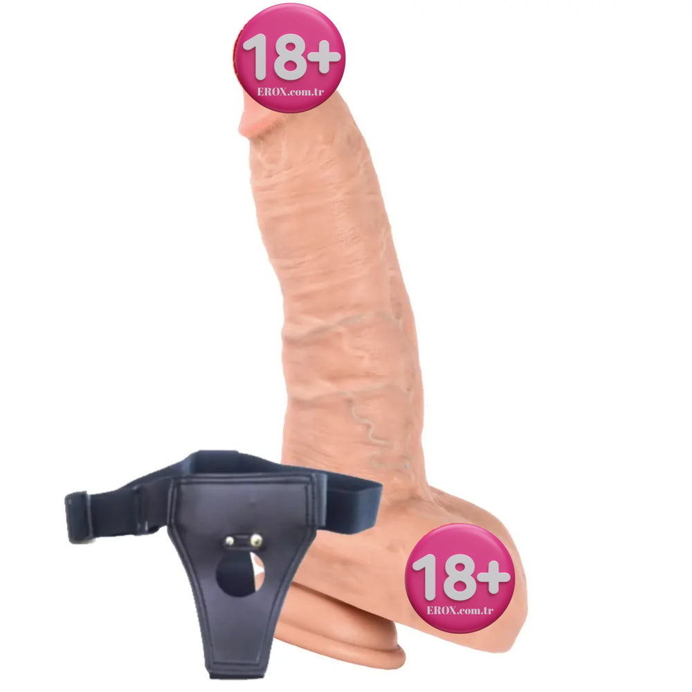 Gerald Çift Katmanlı Silikon Strapon Dildo 26,5 cm
