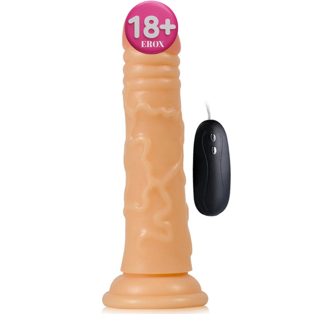 Glenn Vantuzlu Titreşimli Realistik Penis – 16,5 cm, 20 Mod