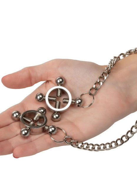 Calexotics Grips 4 Point Nipple Press with Chain Göğüs Klipsi