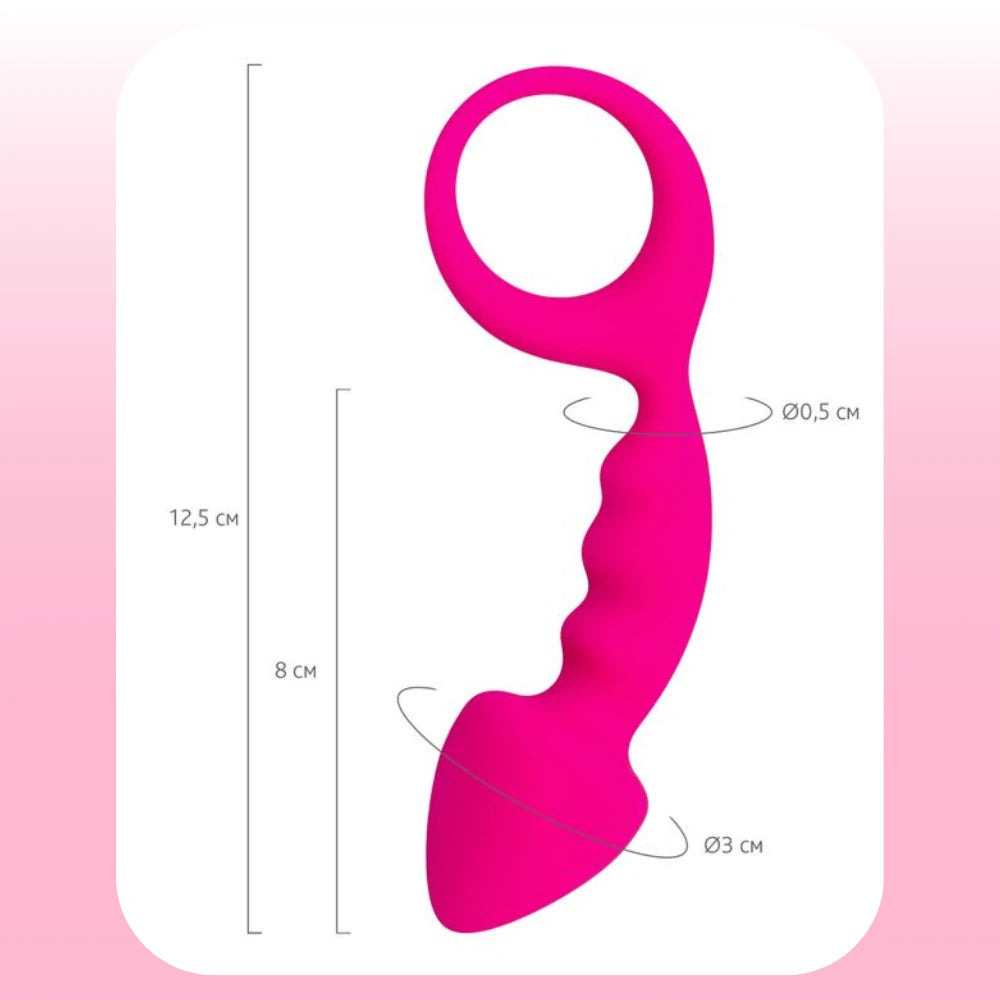 halka tabanlı tırtıklı silikon anal plug – görsel 2