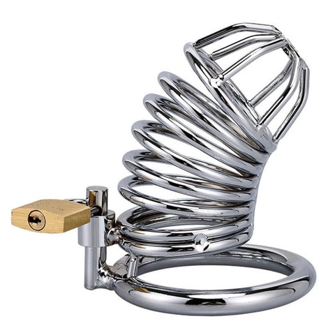 Halkalı Metal Penis Kafesi ve Kilit Seti 50 mm