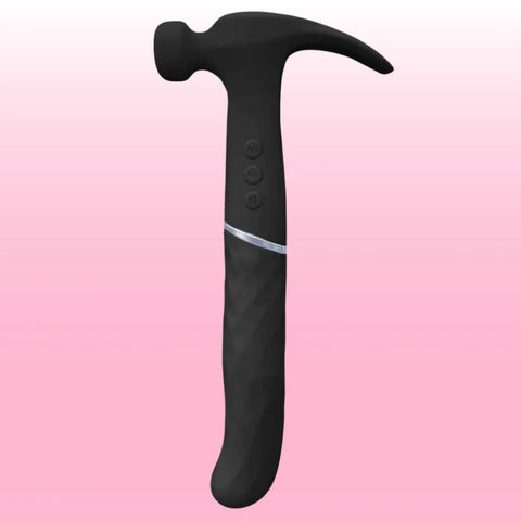 Hammer Love Çekiç Başlı Şarjlı Masaj Vibratörü – Siyah