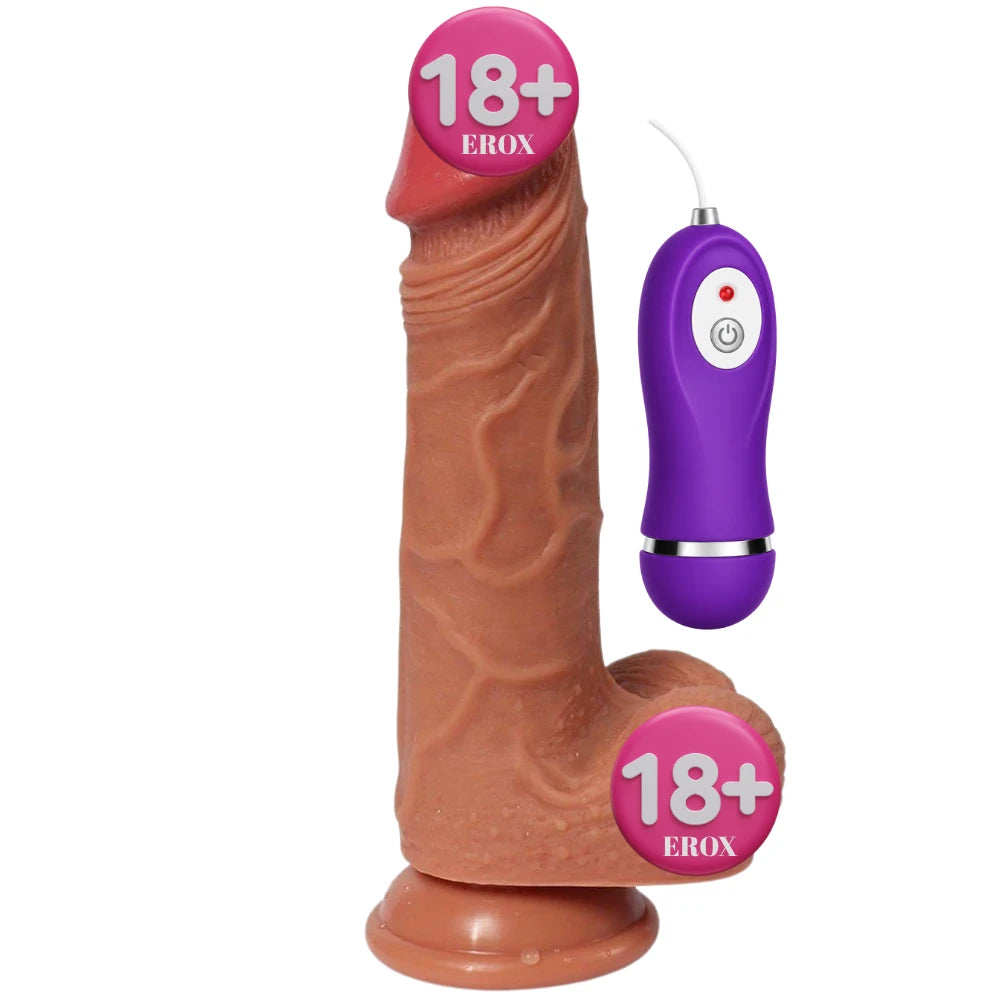 Hans Natural Doku 10 Modlu Titreşimli Realistik Penis – 21 cm